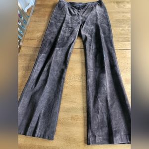 Anne Taylor Brown Suede Wide Leg Pants